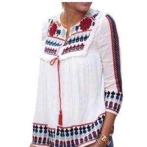 Zara Trafaluc Spellbound Boho Cardigan bohemian Jacket Embroidered Size Medium.